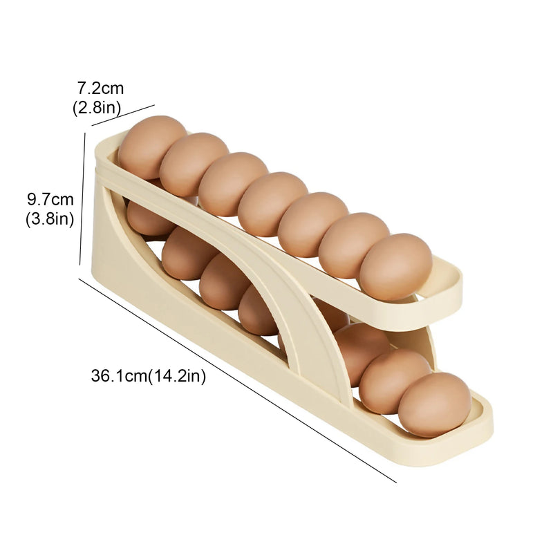 Organizador de Ovos para Geladeira - Rolagem Automática
